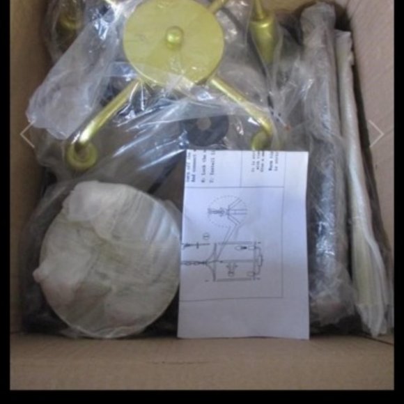 Black and gold Light Fixture - Picture 3 of 4